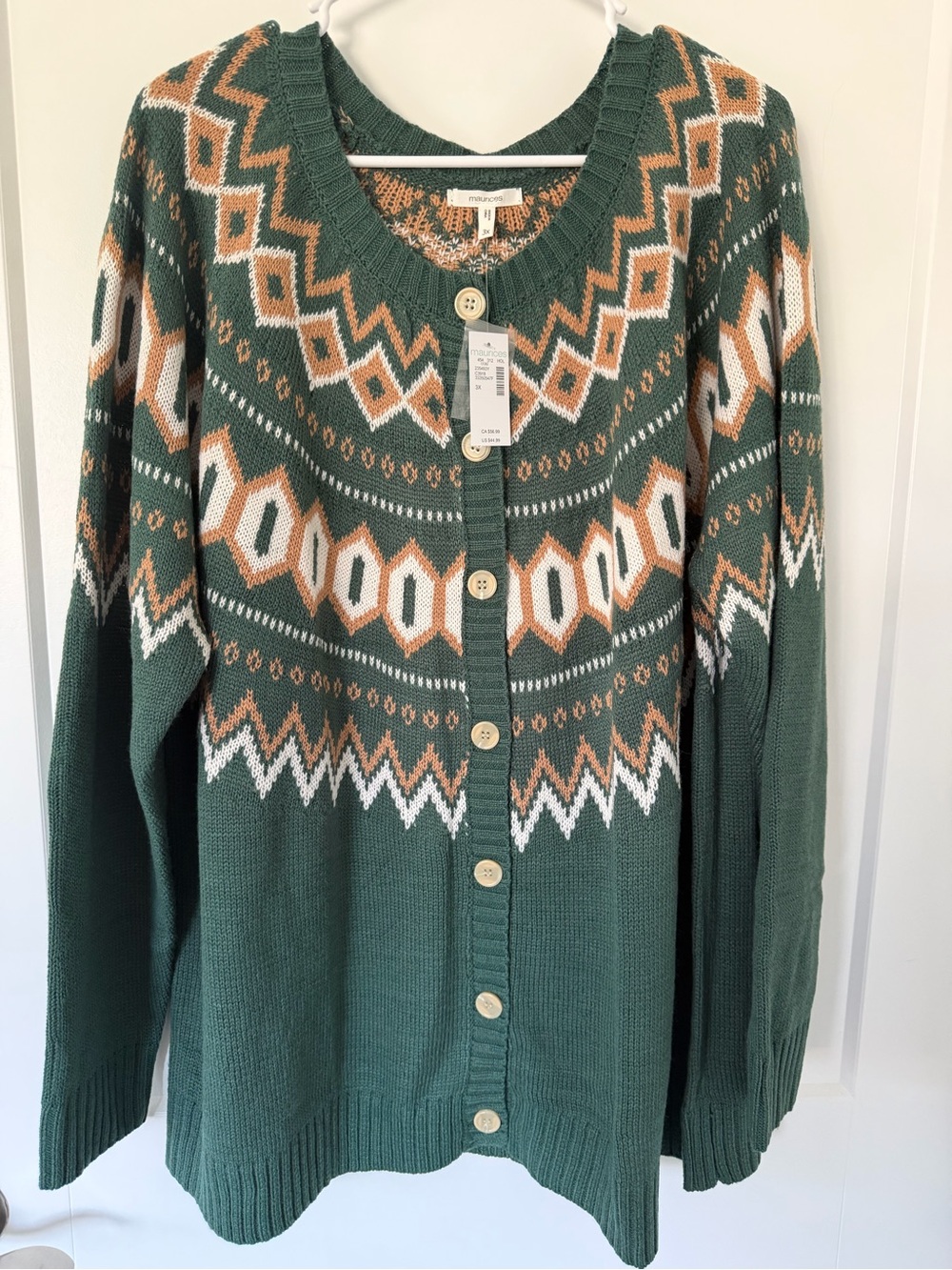 Maurice’s Button Down Sweater 3x NWT